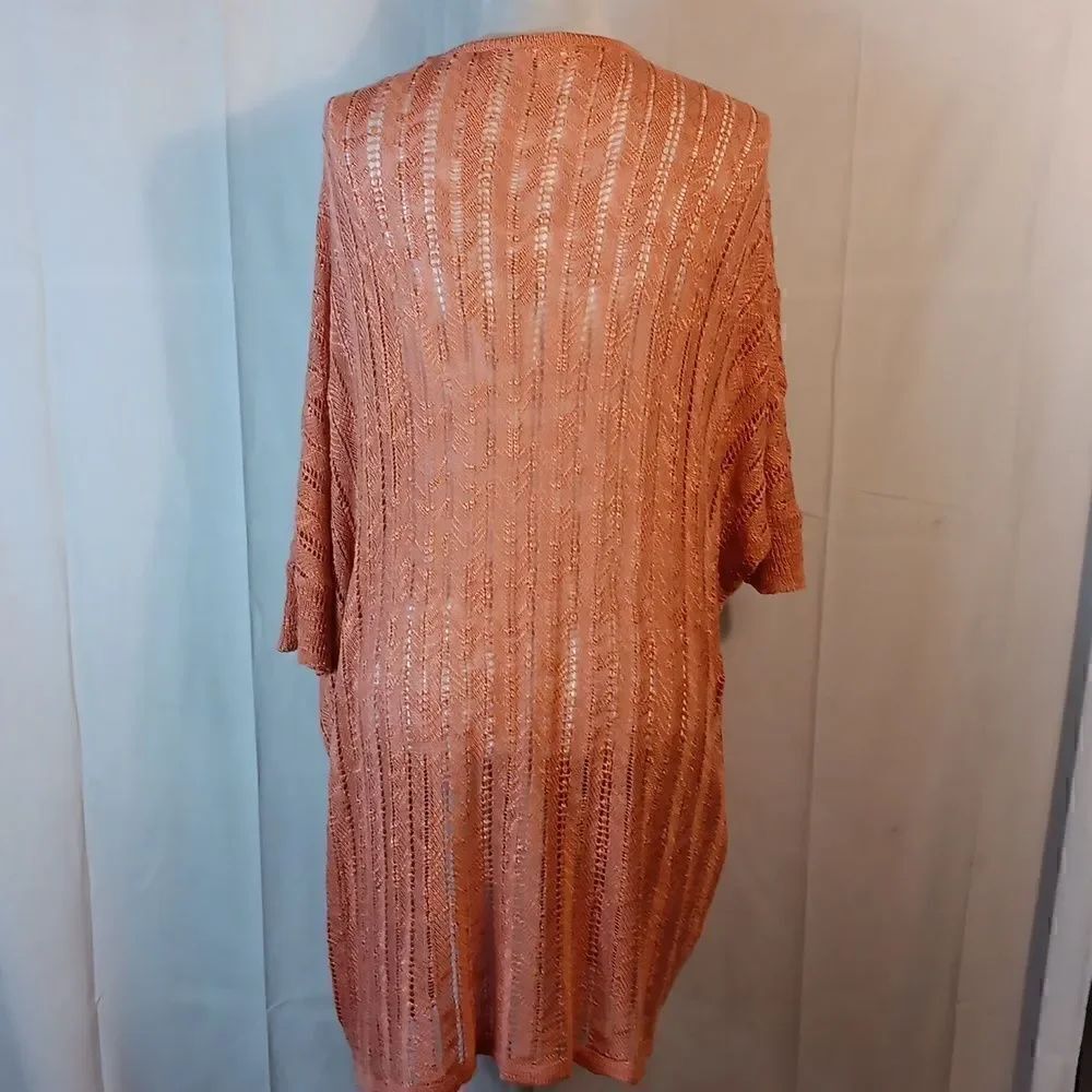 Tulle Crocheted Open Front Cardigan - Picture 6 of 9